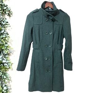 hunter green pea coat